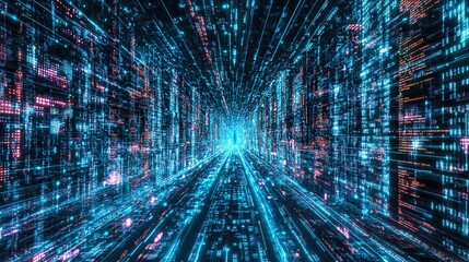 Digital background perfect for tech processes, AI, data transfer, and security