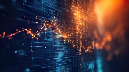 Digital background for tech, AI, data, audio, and graphics