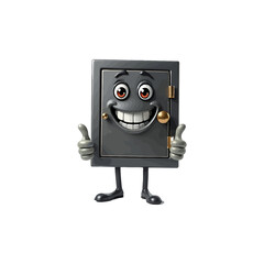 Fototapeta premium money safe character vector illustration