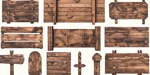 Fototapeta premium Wooden sign post&nbsp; Generative AI