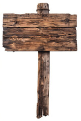 Wooden sign post  Generative AI