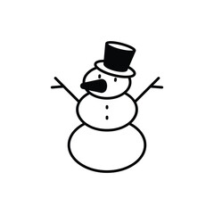 Snowman vector icon