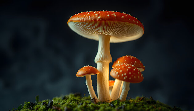 practical experiments in the influence of magic mushrooms on the patient's psyche. Magic fungi isolated with white highlights, png