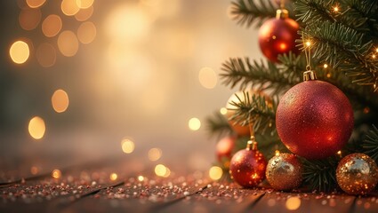 Christmas decoration with space for text