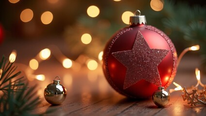 Christmas decoration with space for text