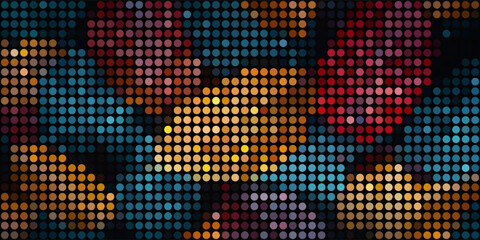 An abstract neon glitch art background image.