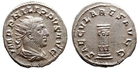 PHILIP I 'O ÁRABE' (244-249). Antoniniano. Roma. Edição dos Jogos Saeculares/1000º Aniversário de Roma.