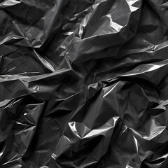 Obraz premium Plastic Overlay with Wrinkled Texture Showcasing Modern Abstract Art and Stylish Dark Aesthetic Design