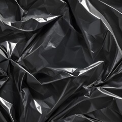 Obraz premium Plastic Overlay with Wrinkled Texture Showcasing Modern Abstract Art and Stylish Dark Aesthetic Design