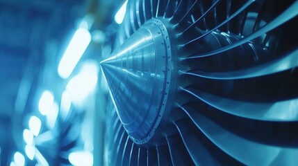 Precision engineering at its finest.  The intricate details of a powerful engine, ready for takeoff.  A symbol of innovation and flight.