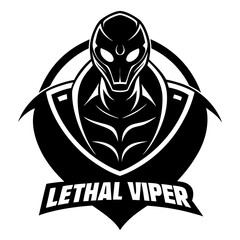 Lethal Viper Esport Mascot silhouette vector