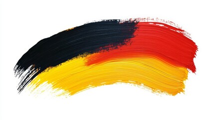 Obraz premium the german flag painted on a white background