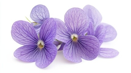 Obraz premium A bunch of purple flowers on a white background