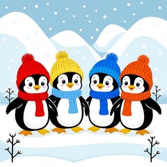 Fototapeta premium Penguin Awareness Day Nature Artworks