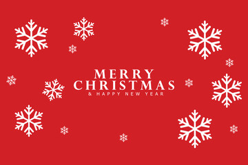 Merry Christmas winter season background with snowflake design vector