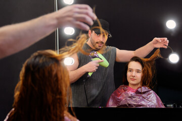 Professional Hair Styling Session Highlighting Beauty Treatments