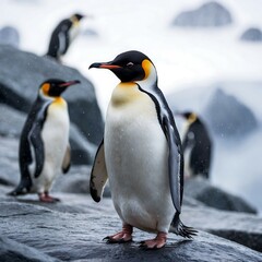 Obraz premium Penguin Awareness Day Nature-Inspired Graphics