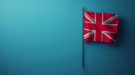 A minimalist composition showcasing the Bermuda flag on a simple backdrop.