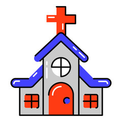 Fototapeta premium Christmas Colored outline icons pack