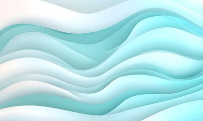 Abstract wavy background with light blue and white layered lines.