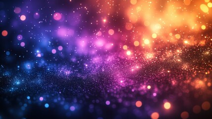 Brightly colored lights shine brightly brightly against a dark background