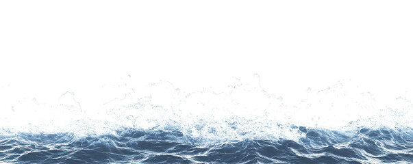 The ocean is calm and peaceful, with a few waves breaking on the shore