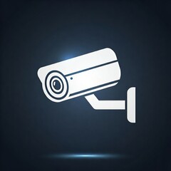 Surveillance camera icon on a transparent background