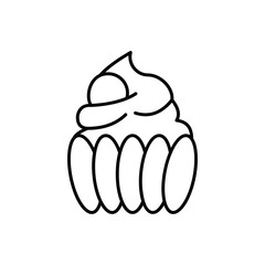 Cupcake vector icon