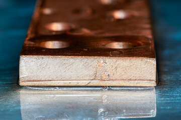 Copper profile in cooling liquid, production of non-ferrous steel components for the energy industry