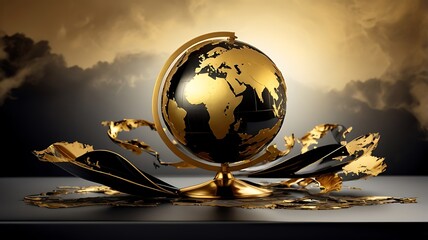 Black and gold globe