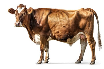 Brown cow isolated