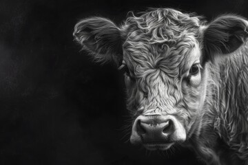 Brown cow isolated