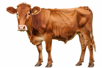 Brown cow isolated