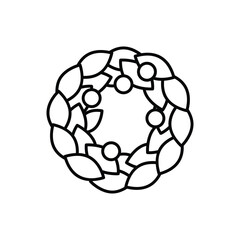 Wreath vector icon