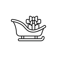 Sleigh vector icon