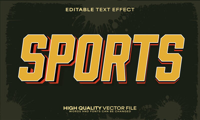 Sport text effect, editable text effect and athlete 3d font style bold shadow fitness poster design