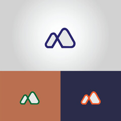 Abstract Minimal Vector Logo Image