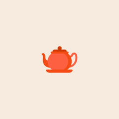 Tea Pot flat Vector design.