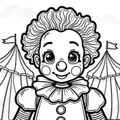  Adorable Circus Clown With Big Smile