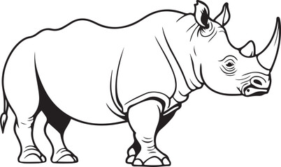 Detailed Rhino Illustrations