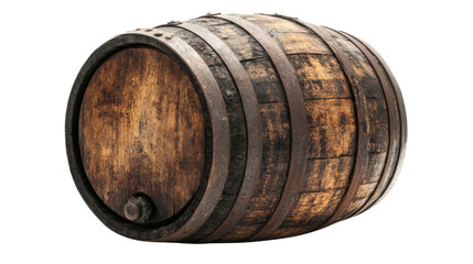 Wooden barrel transparent background