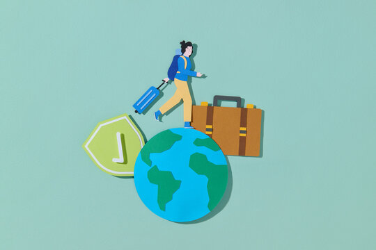 Travelers Exploring New Destinations with Passport and Safety