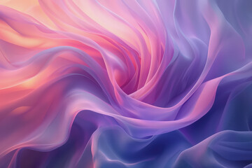 Obraz premium A striking 3D background featuring dynamic swirling shapes in gradient colors resembling ornaments.