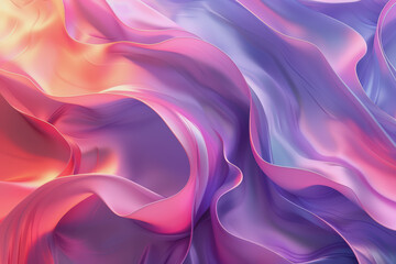 Obraz premium A striking 3D background featuring dynamic swirling shapes in gradient colors resembling ornaments.