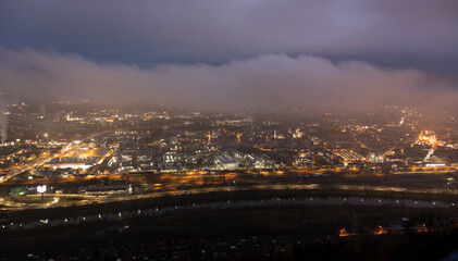 night view of the city, Zilina, Slovakia