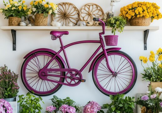 Tight Shot of Bikes Parked at Home Bike Background