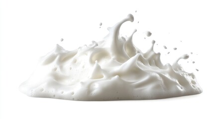 Luxurious Shaving Foam Isolated on Pure White Background for a Clean and Smooth Shave Experience
