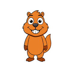 Beaver cartoon vector illustration