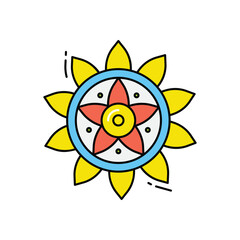 Rangoli vector icon