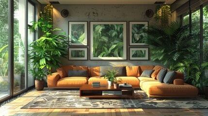 Fototapeta premium Leveraging social media for home decor inspiration and sales Creating engaging content.